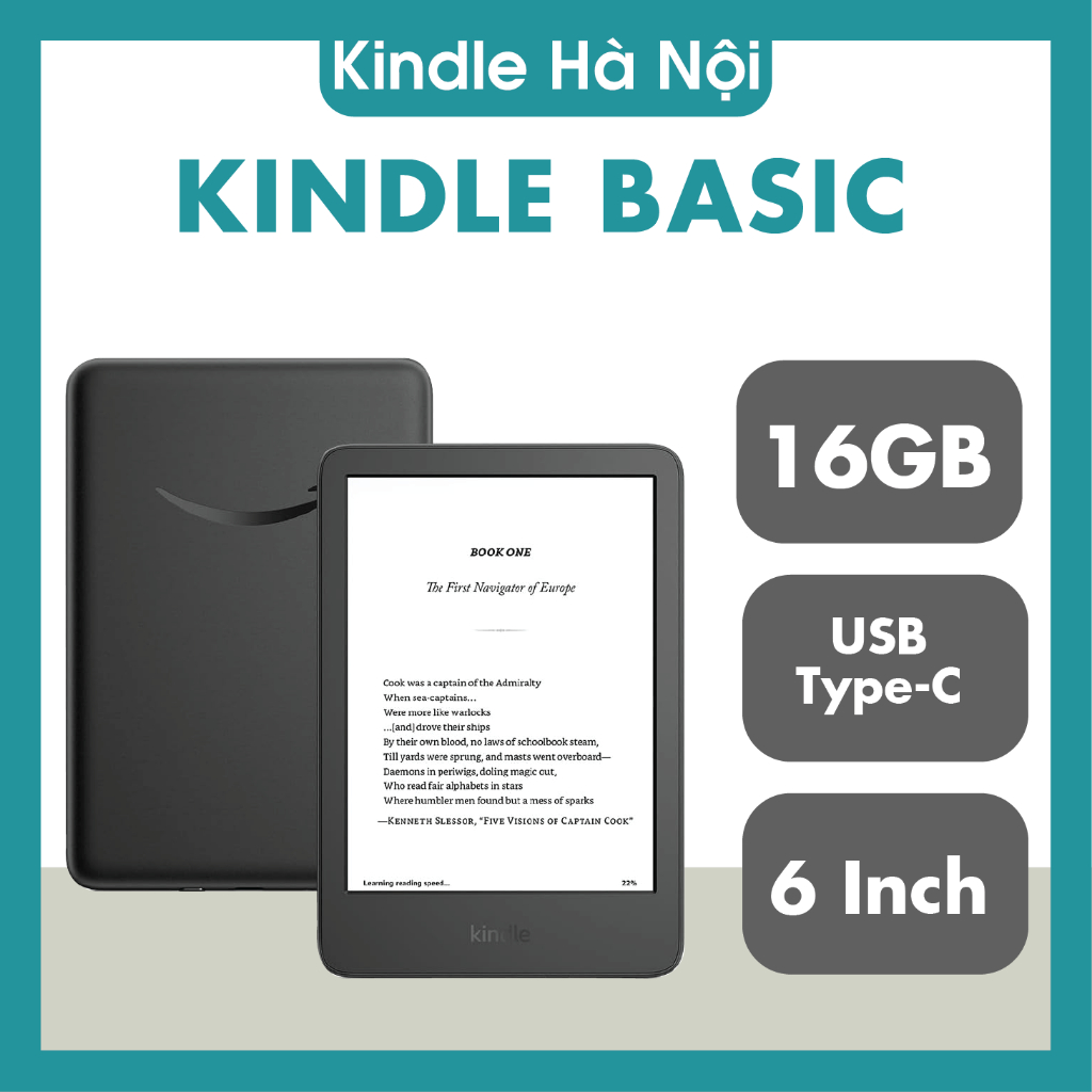 Máy đọc sách Kindle Basic 2022 ĐỌC KĨ MÔ TẢ (THANH LÝ)