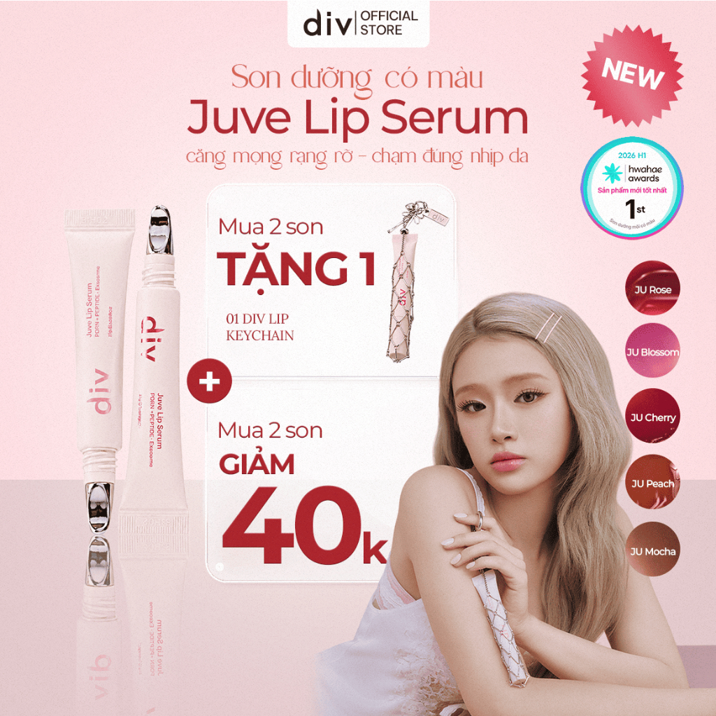 [MỚI] Son dưỡng môi căng mọng có màu div JUVE LIP SERUM 10g