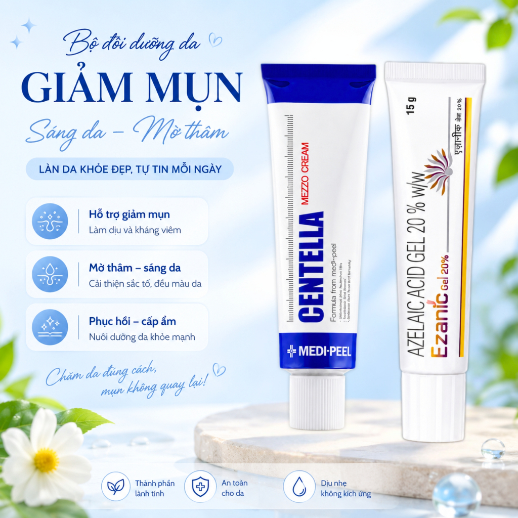 Kem mụn Centella, Kem E zanic giúp giảm mụn, giảm thâm, hỗ trợ cải thiện làn da sáng khỏe da Lylyshop