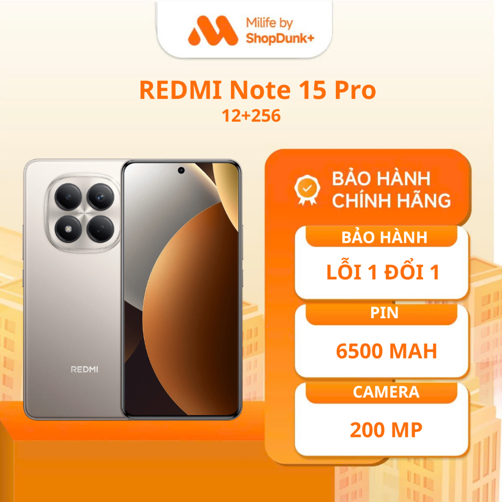 Điện Thoại Xiaomi Redmi Note 15 Pro ( 8+256GB | 12+256Gb) Chính Hãng