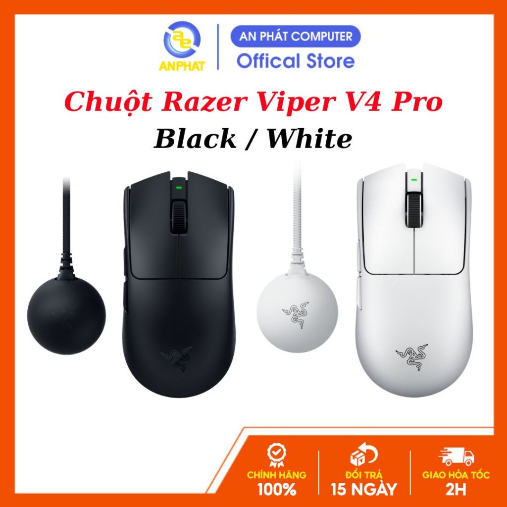 Chuột Razer Viper V4 Pro Black / White - Chính hãng bảo hành 24 Tháng