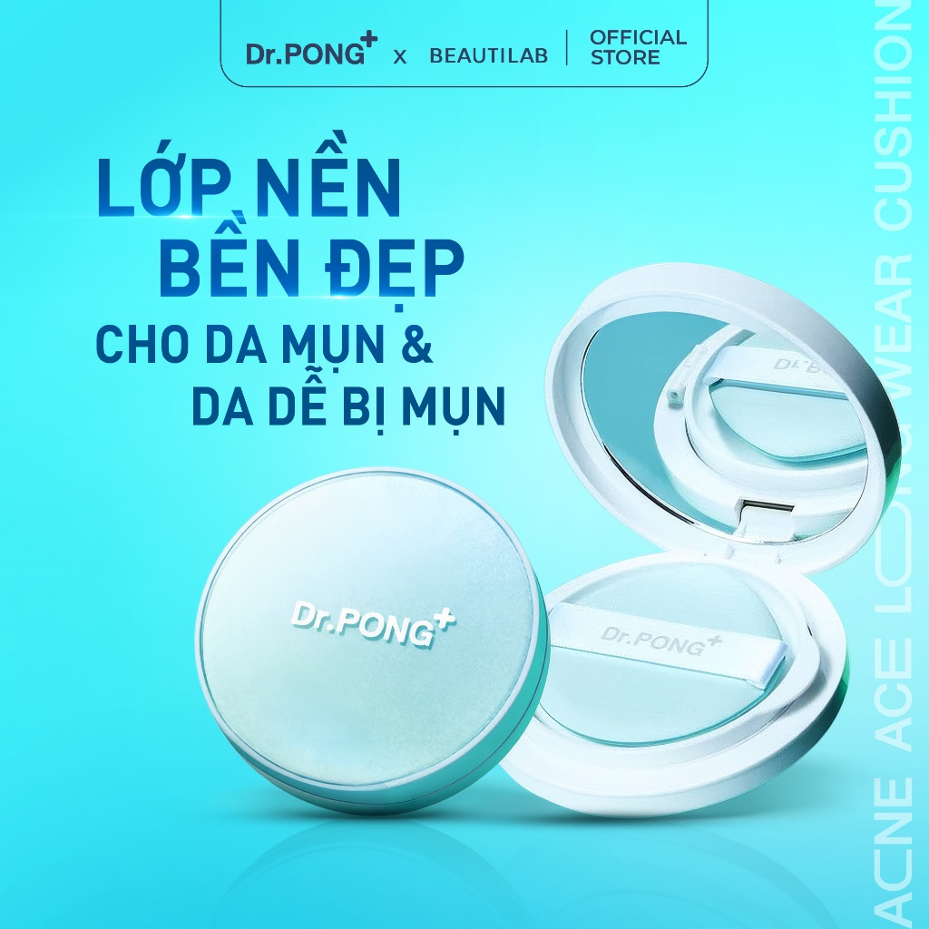 Phấn nước dành cho da dầu mụn Dr.PONG Acne Ace Longwear Cushion 15g