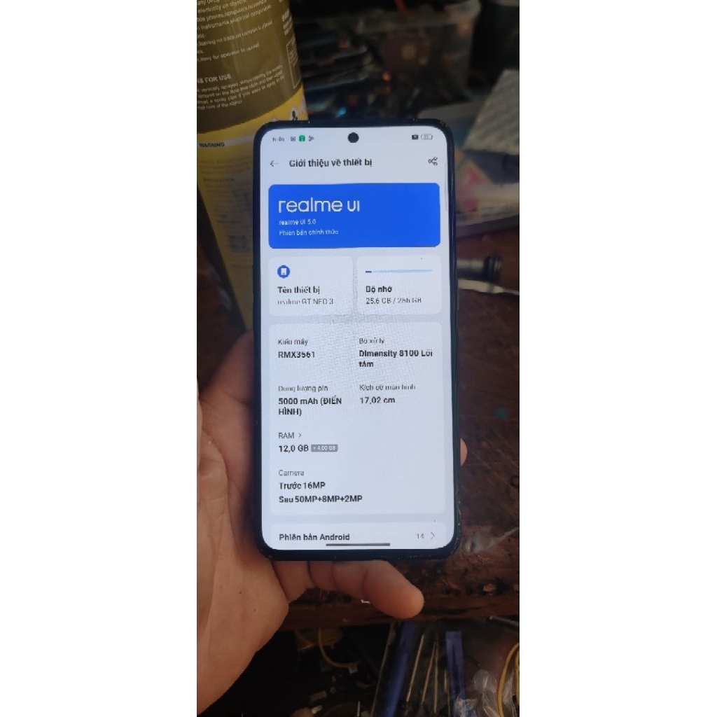Điện thoại realme gt neo 3 12/256gb cũ rẻ như xác