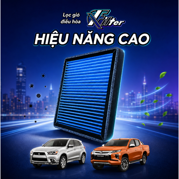 Lọc Gió Điều Hòa Hiệu Năng Cao Xfilter - Tăng 27% Gió, Mát Nhanh, Tái Sử Dụng - Lọc Gió Ô Tô Xfilter