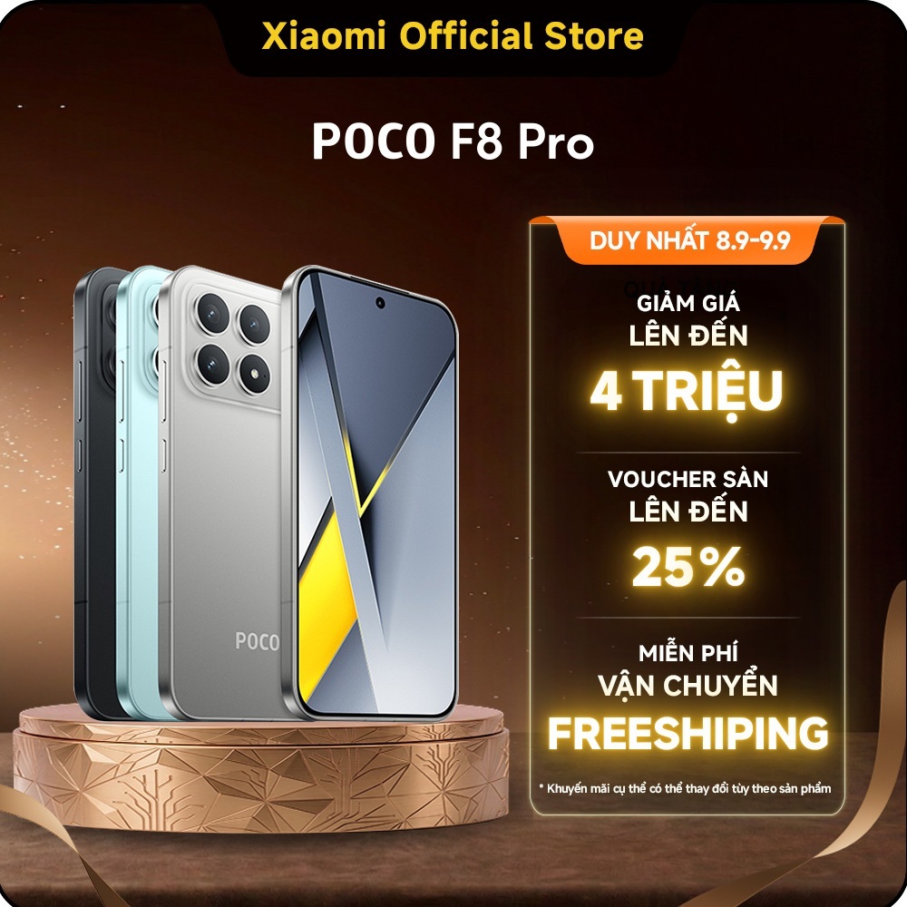 Điện thoại Xiaomi POCO F8 Pro | 12GB+512GB, Snapdragon® 8 Elite, pin 6210mAh, màn hình AMOLED 6.59'' 120Hz
