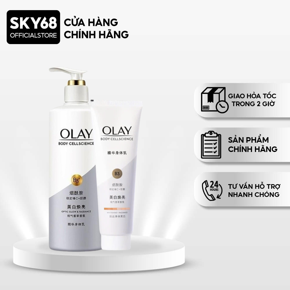 Sữa Dưỡng Thể OLAY Vitamin C Bright Ultra Whitening Dưỡng Trắng Da Toàn Thân 250ml