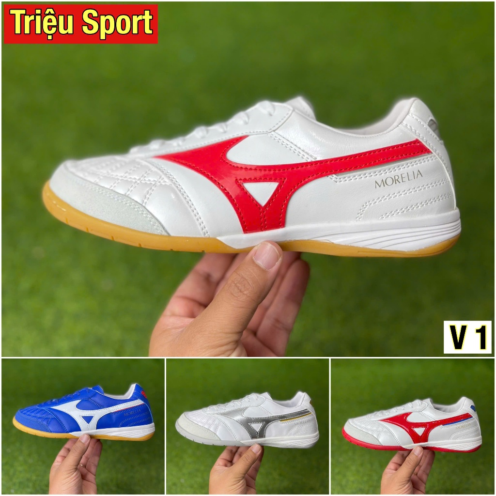 giày đá bóng futsal mzn top sala IC V1 ( khâu đế + tất + túi + băng cuốn + hộp hãng + hộp bảo vệ )