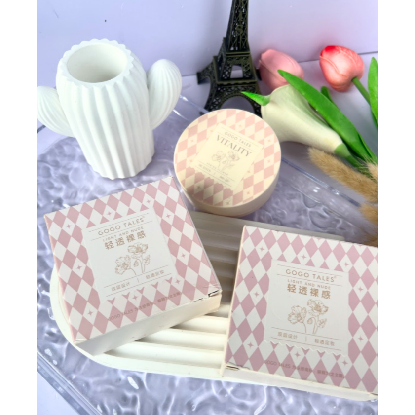 GOGO TALES Cushion 2 tầng GOGO TALES kèm phấn phủ 2in1