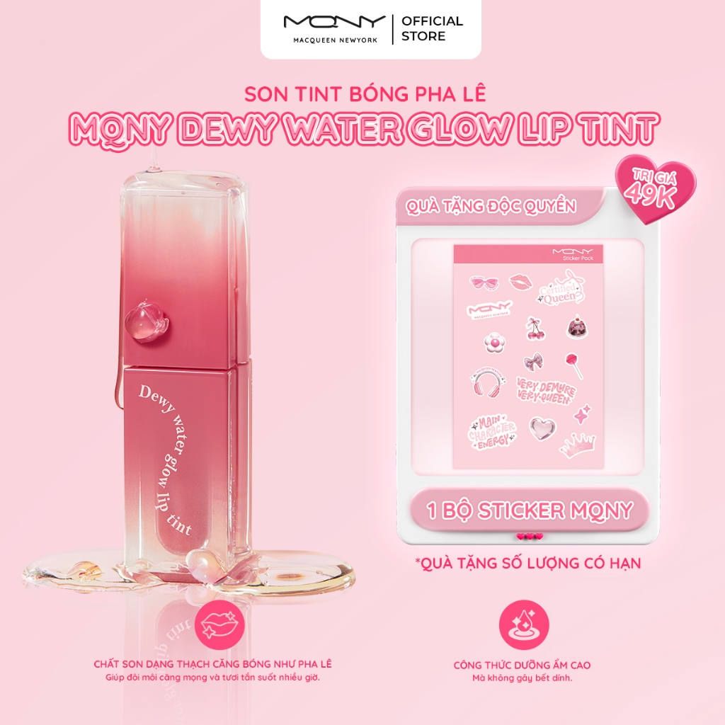 Son Bóng Pha Lê MQNY DEWY WATER GLOW LIP TINT 3.5g