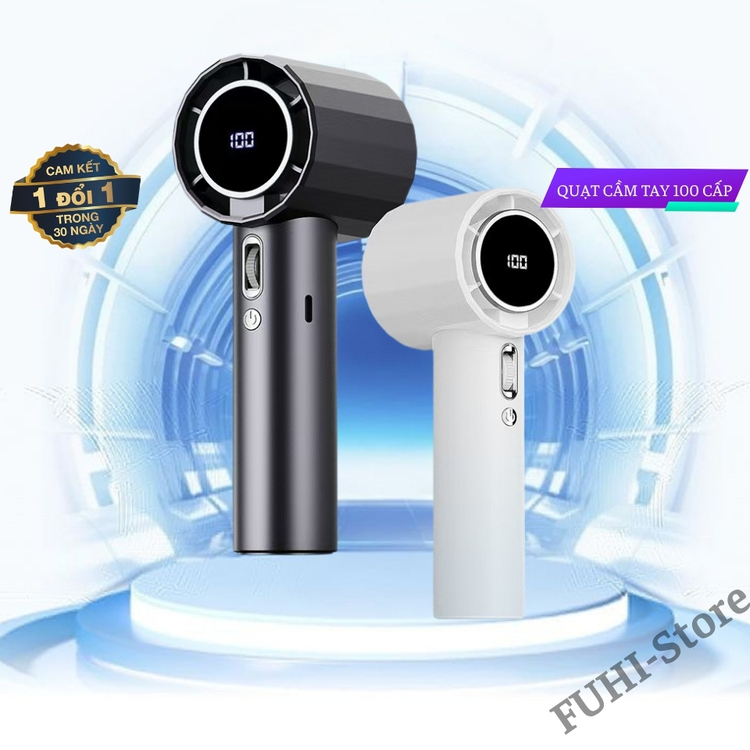 Quạt Mini Sạc Tích Điện 100 Cấp Độ Gió 3000mah Tích Điện. Nhỏ Gọn, Dễ Bỏ Túi