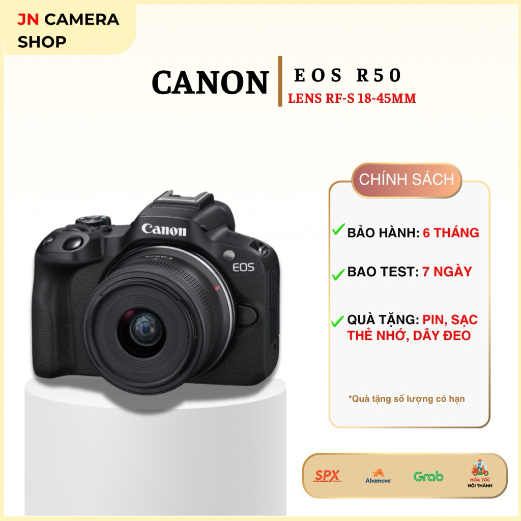 Máy Ảnh Canon EOS R50 + Lens RF-S 18-45mm ( HÀNG LƯỚT)