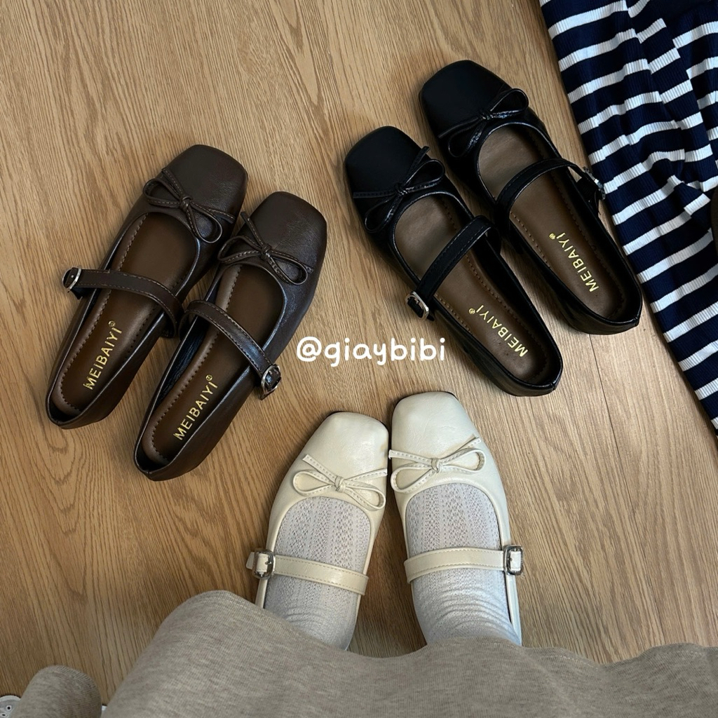 giày bệt nữ xinh mic nơ đẹp mã GB900