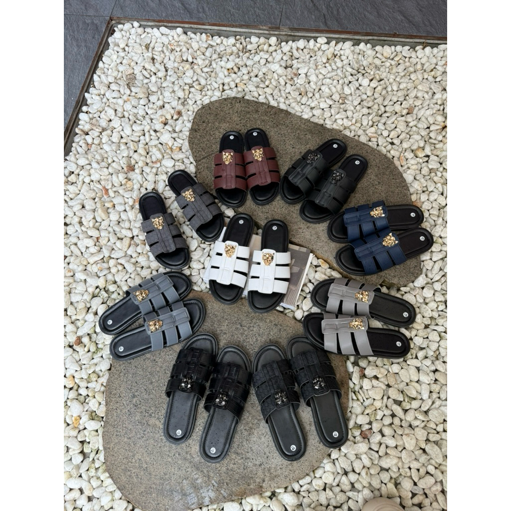 Mã Dép mới quai Da thật cao cấp logo hổ logo gg quai da đan thời trang siez 37-44 nhiều màu cho mọi người lựa chọn