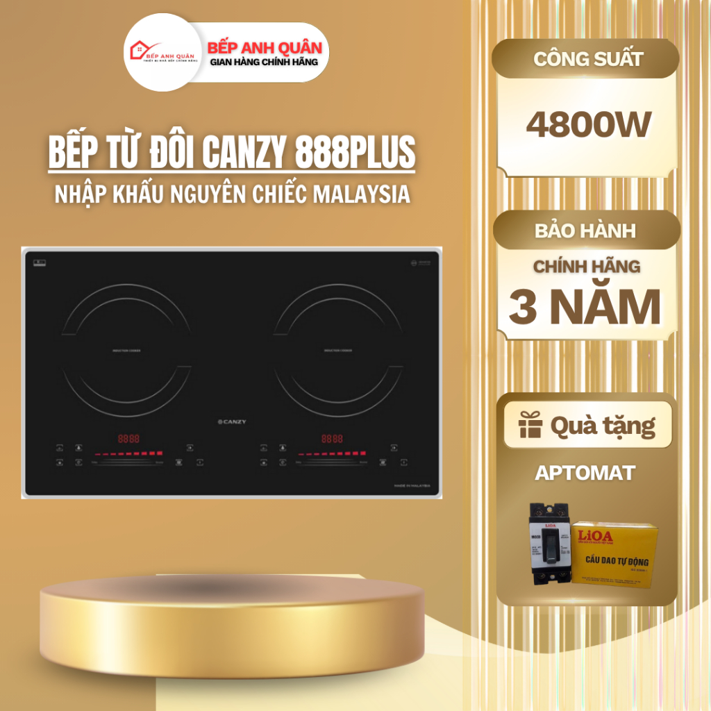 Bếp từ đôi CANZY CZ ML888PLUS | Nhập khẩu Malaysia | Sôi Liu Riu | Đa chức năng | Bảo hành hãng 3 năm