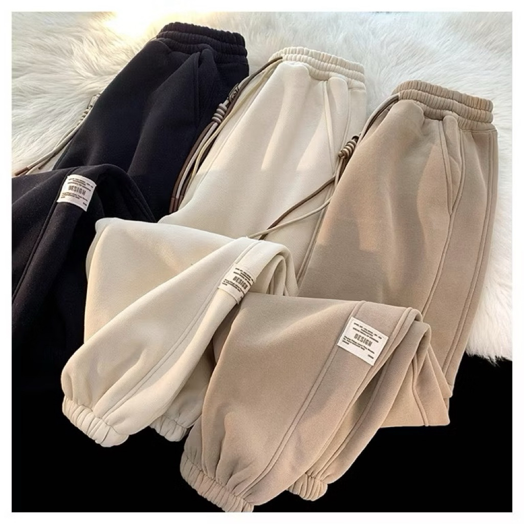 (Combo 3 Quần )Jogger Nỉ Bông Thu Đông Quần Dài Bo Gấu Chất Liệu Nỉ Bông Dày Dặn Ấm Áp