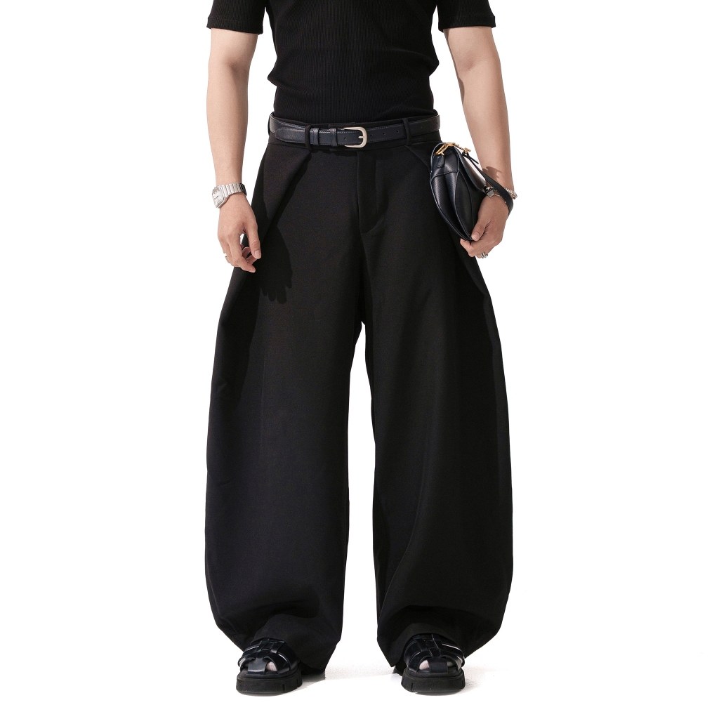 Quần tây ống rộng phồng Uncle M form balloon fit chất liệu cotton twill - Balloon Trouser