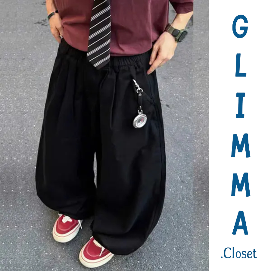 [Deal Mở Bán] Quần Ống Cong Rộng Quần Cạp Chun Co Dãn Chất Liệu Kaki Mềm Thoáng Mát Phù Hợp Cho Nam Nữ