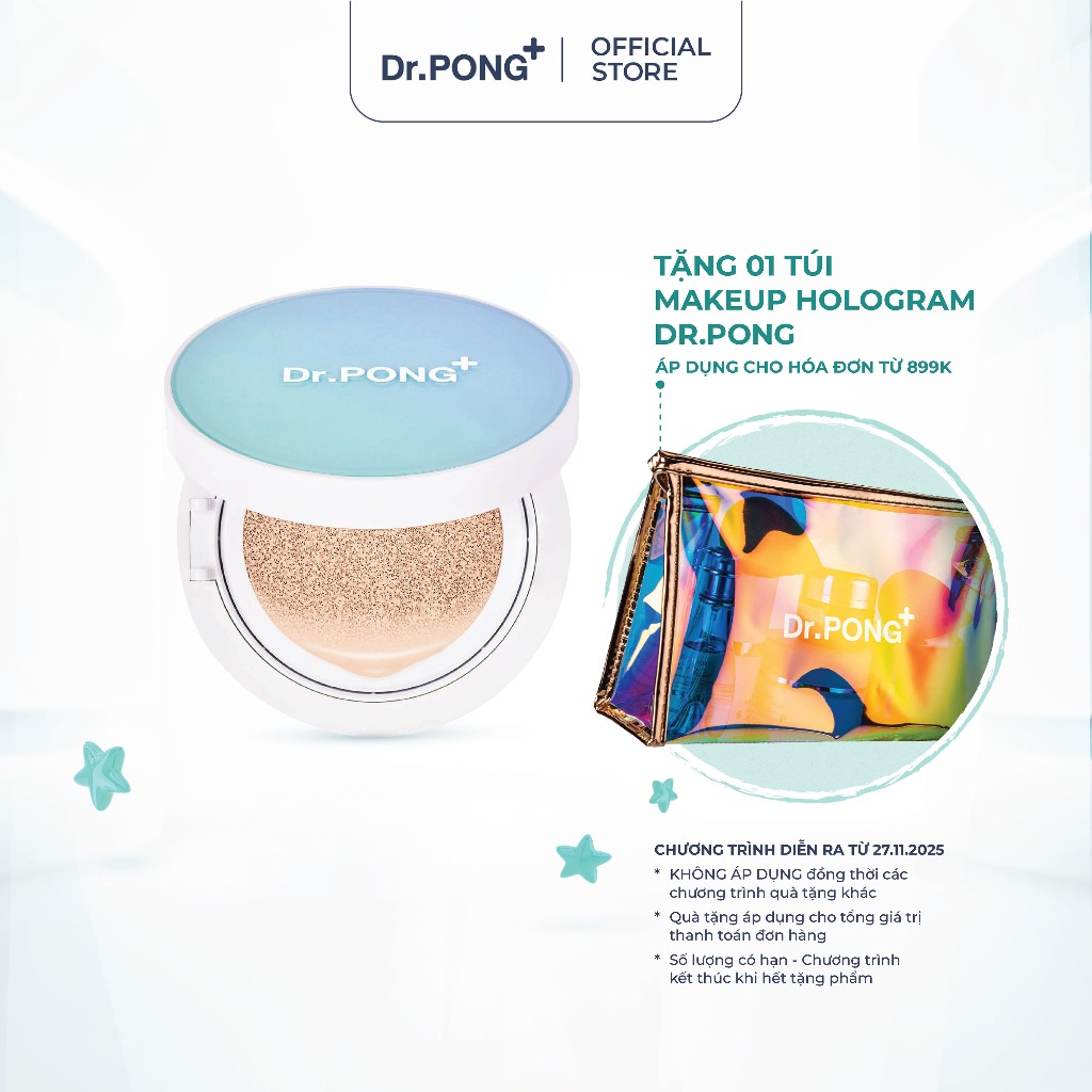 Phấn nước dành cho da dầu mụn Dr.PONG Acne Ace Longwear Cushion 15g
