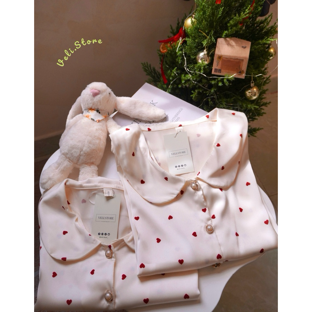 Bộ pijama lụa tay dài quần dài