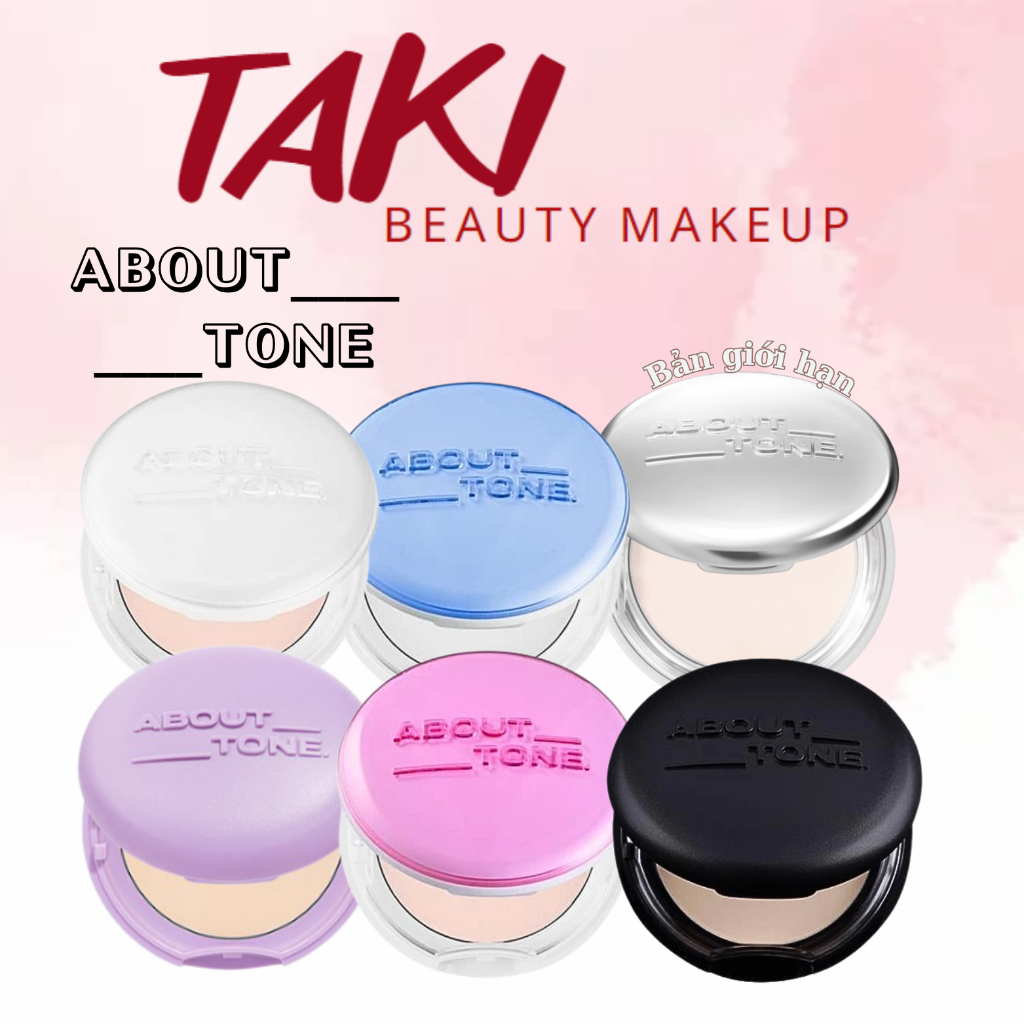 Phấn Phủ Nén Hàn Quốc Eglips About Tone Blur Powder Pact 8g Mẫu Mới [Đen 01- 02- Trắng- Hồng]
