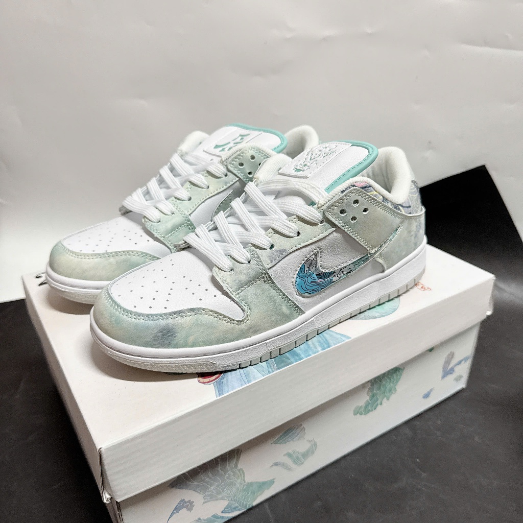 JD 1 Low ‘Dongdan’ IB8855-121–Giày Sneakers Unisex–Phối Màu Trắng Xanh Mint–Phiên Bản Đặc Biệt