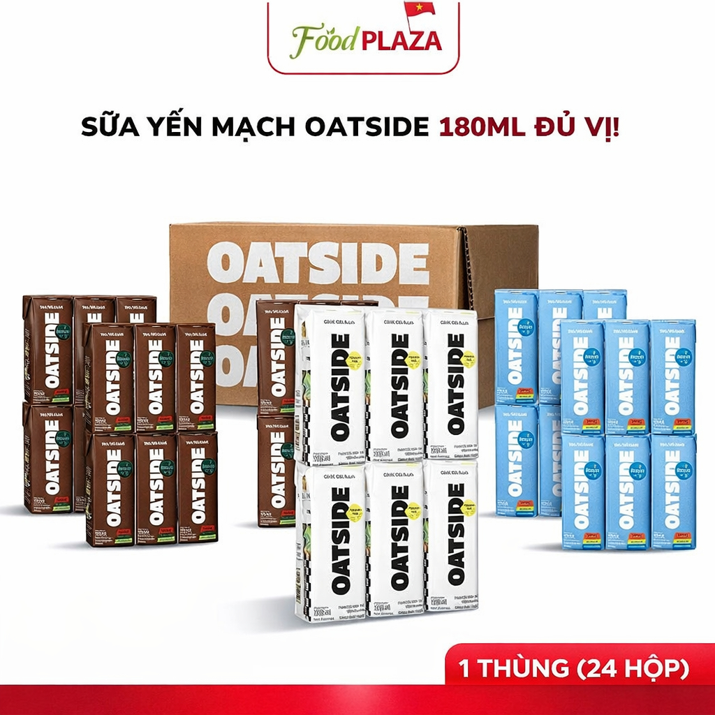 [Thùng mini] Sữa Yến Mạch OATSIDE Barista Oat Milk Mini 180ml (Nhiều Hương Vị)