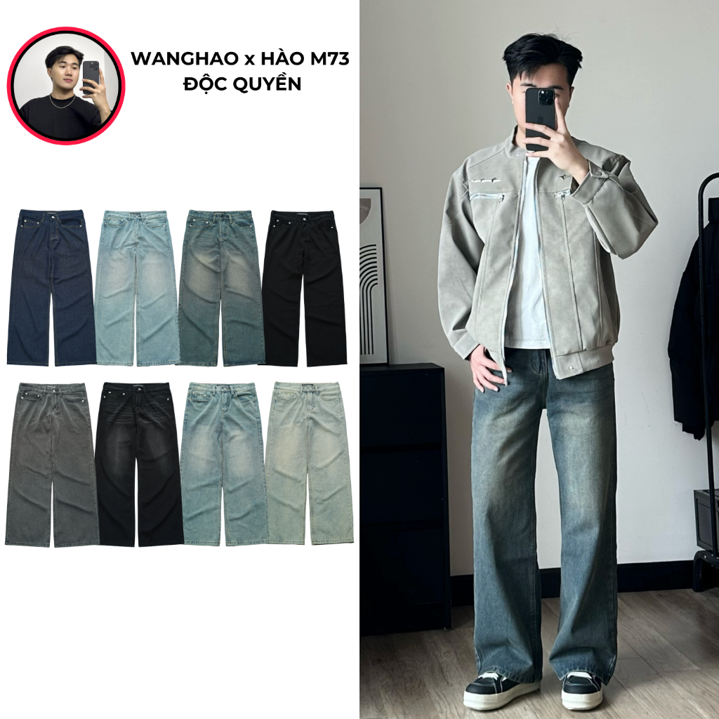 [WIDEFIT] WANGHAO x HÀO M73 - QUẦN JEANS ỐNG SUÔNG RỘNG FORM WIDEFIT NHIỀU MÀU