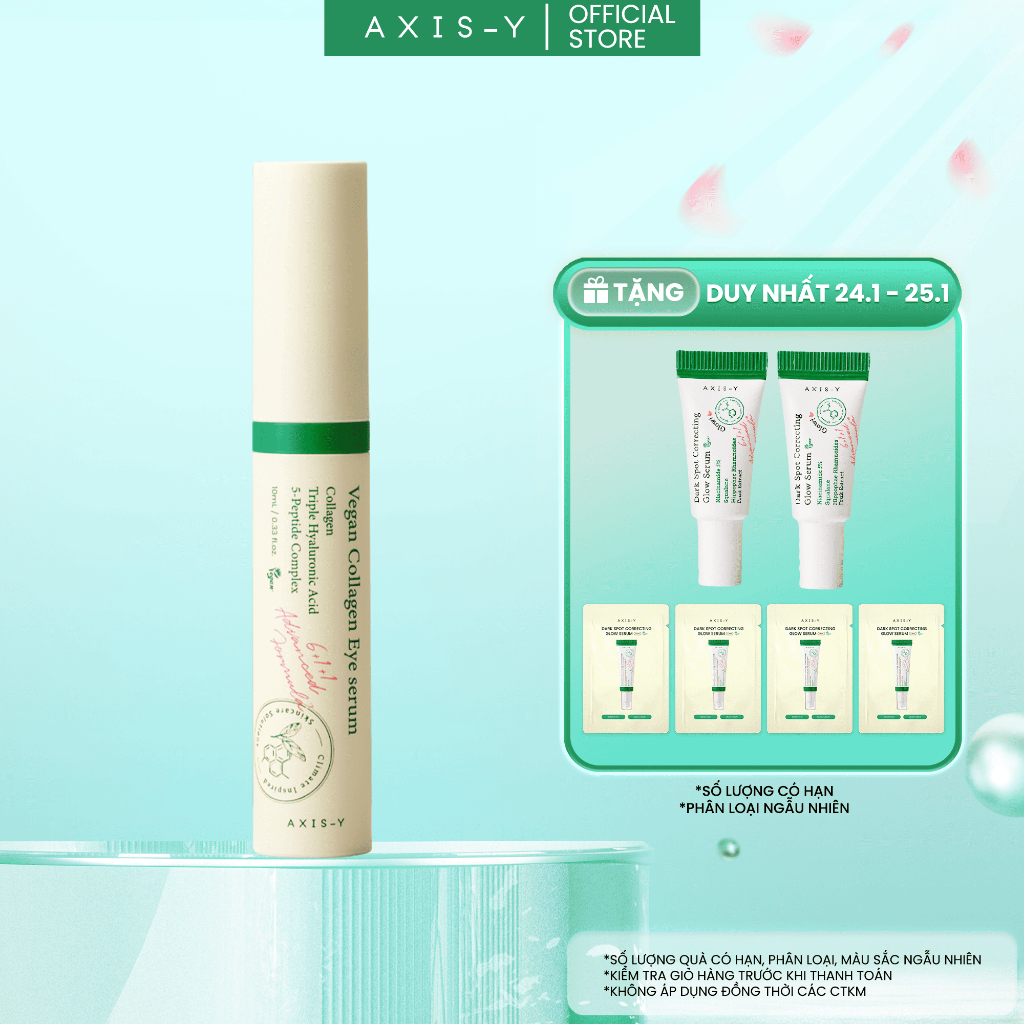 AXIS-Y Serum Mắt Giảm Thâm - Dưỡng Săn Vùng Da Mắt chứa 5-Peptides & Collagen | Vegan Collagen Eye Serum 10ml