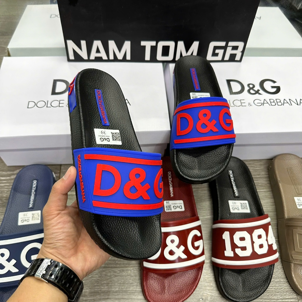 [Chính Hãng] Dép nam D.G quai ngang thời trang,chữ nổi độc đáo,xu hướng thời trang trẻ hottrend 2025