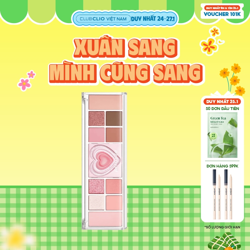 [Săn Deal](Ver. Cherry) Bảng Phấn Mắt & Má Hồng Peripera All Take Mood Like Palette 8g