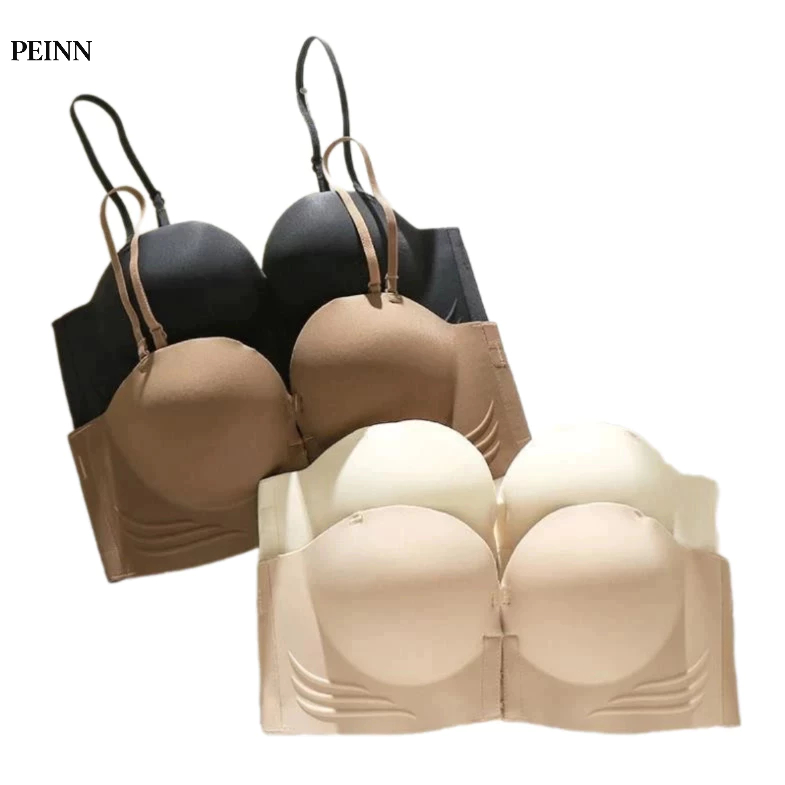 [Peinn] Áo Nâng Ngực Peinn ALS60 Không Dây Mút 5CM, Độn To Tròn, Không Lộ Viền Chất Su Cao Cấp Chống Tuột