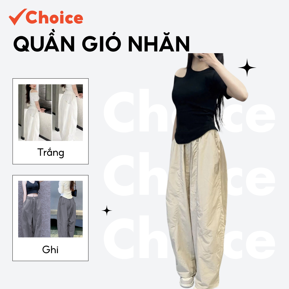 [Choice] Quần Gió Nhăn 4 Túi Dáng Thụng FA1-2711-22 Cá Tính, Đầy Đủ Size