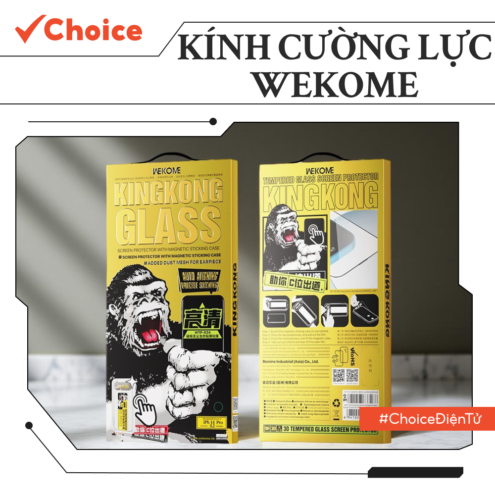 [Choice] Kính cường lực Wekome EL1-1139-9 bảo vệ màng loa, khung tự dán 034-057
