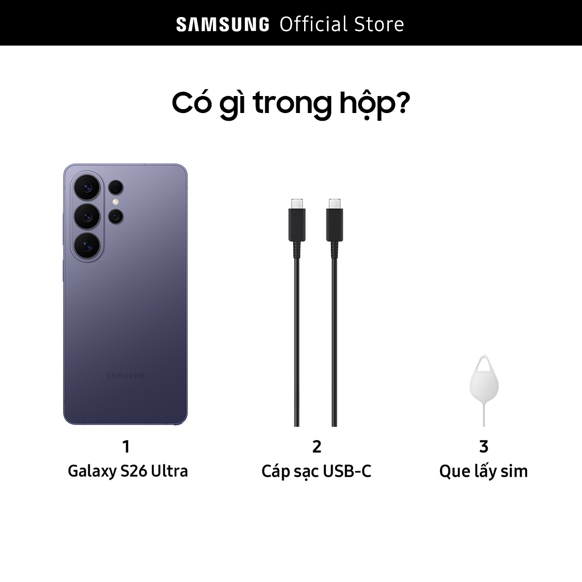 Điện thoại Samsung Galaxy S26 Ultra, 12GB/512GB, Privacy Display, Chip Snapdragon, Galaxy AI Phone, Camera 200MP | BigBuy360 - bigbuy360.vn