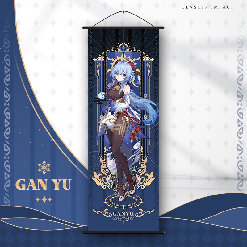 Bộ cờ của Geneshin impact Tarot đang treo ảnh bằng lụa Ganyu Chung KecThanh kadehara a a kazuha Klee Tiêu chuẩn Raiden Shoden Shogun bán ảnh cho Hình Vân PQWB