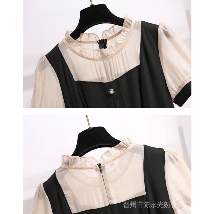 Jumpsuit Màu Đen Ống Rộng Phong Cách Hàn Quốc Cho Nữáo kiểu hàn quốc mùa hè