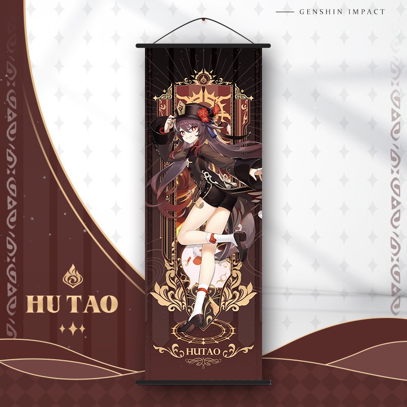 Bộ cờ của Geneshin impact Tarot đang treo ảnh bằng lụa Ganyu Chung KecThanh kadehara a a kazuha Klee Tiêu chuẩn Raiden Shoden Shogun bán ảnh cho Hình Vân PQWB