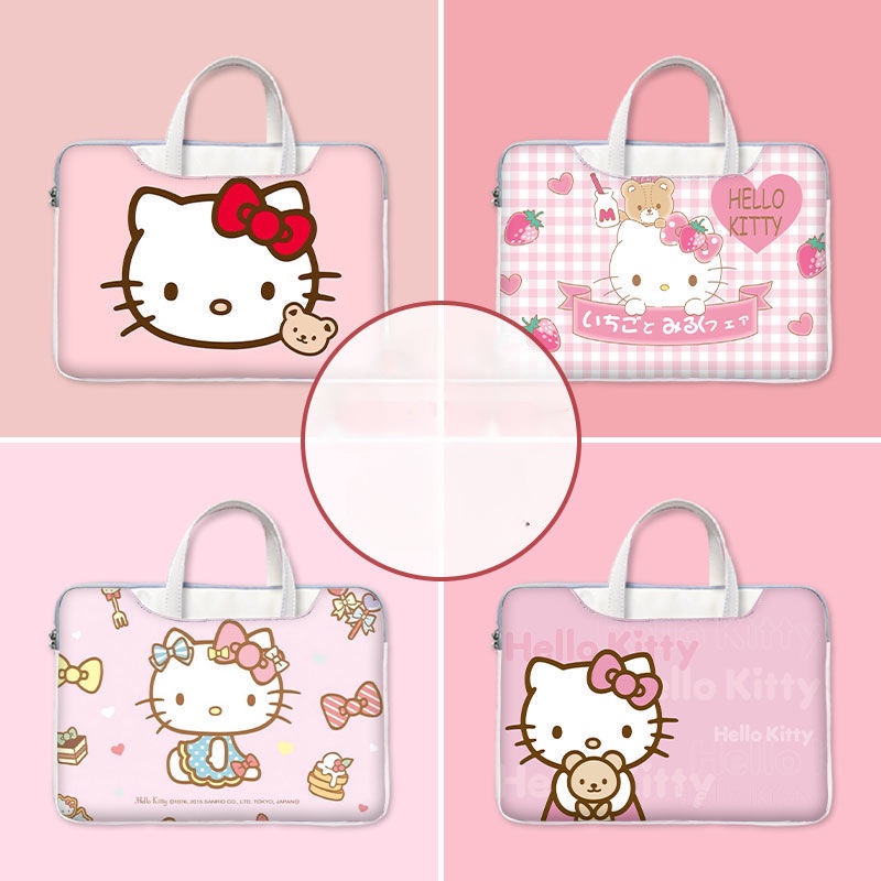 Hoạt Hình Túi Đựng Laptop 13.3-inch Notebook 14-inch 15.6-inch Chống Sốc Chống Mòn Hình Hello Kitty