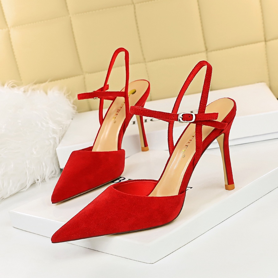 Sandal Cao Gót 9.5cm Mũi Nhọn Cao Cấp Thời Trang Theo Phong Cách Âu Mỹ