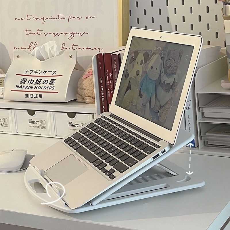 Giá Đỡ Laptop / Máy Tính Bảng Dạng Đứng Có Thể Xoay Tản Nhiệt Tiện Dụng