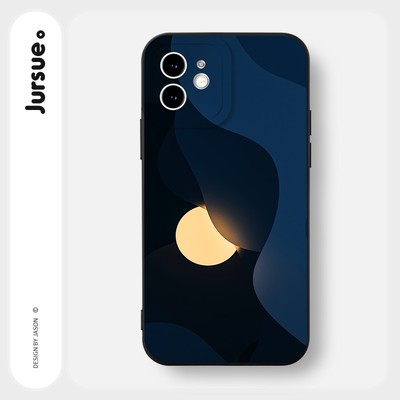 Ốp lưng JURSUE mềm chống bẩn hình độc lạ ngầu nam đen Cho iPhone 17 16 15 14 13 12 11 Pro Max SE 2020 X XR XS ip 8 7 Plus Y3011