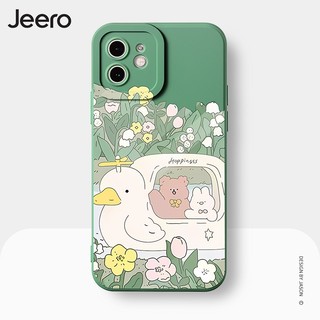 Ốp lưng JEERO chống sốc ngộ nghĩnh độc lạ hoạt hình dễ thương đẹp mềm Cho iPhone 16 15 14 13 12 11 Pro Max SE 2020 X XR XS ip 8 7 Plus kute HFE1901