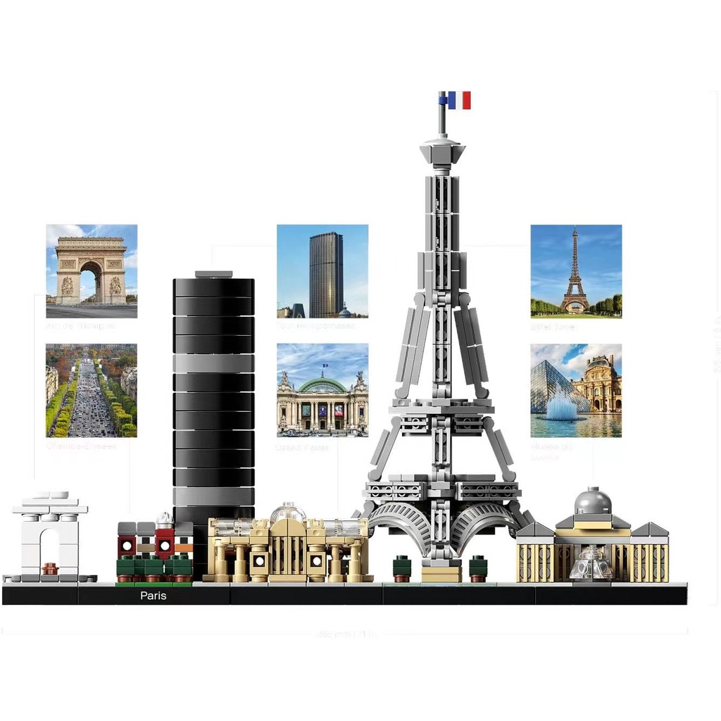 Bộ 649 Cái 649 Cái|Bộ Đồ Chơi Lắp Ráp Lego Hình Kiến Trúc Paris New York Giáo Dục Sớm Cho Bé