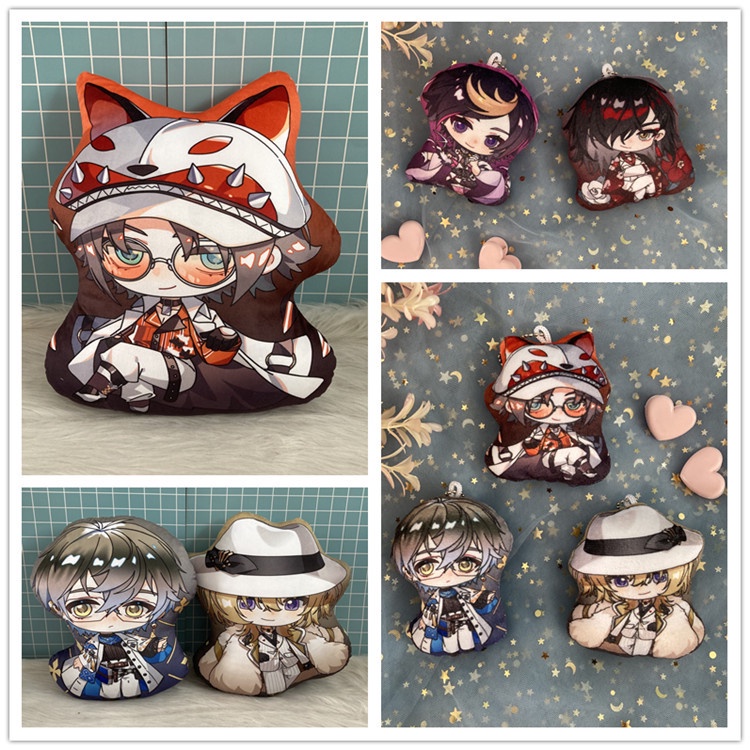 Vtuber Luxiem Plush Toy Móc Khóa Nhồi Bông Hình Nhân Vật Luca Kaneshiro Mysta Rias / Kuzuha / Vox Akuma / ShuYamino / Ike Eveland