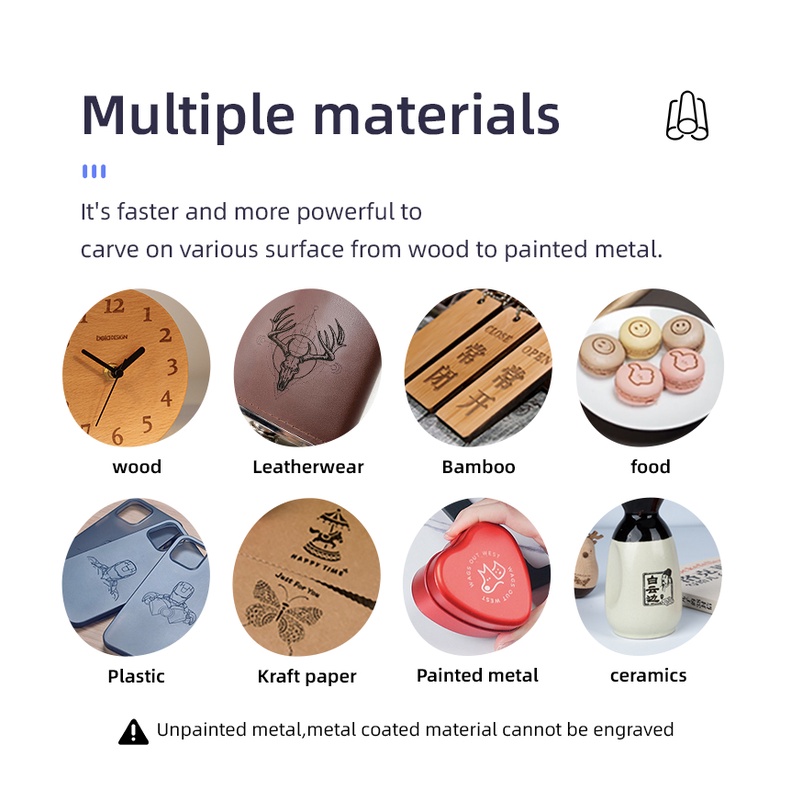 Máy Khắc Laser DAJA DJ6 Mini Cầm Tay Bằng Acrylic Không Kim Loại Tiện Dụng