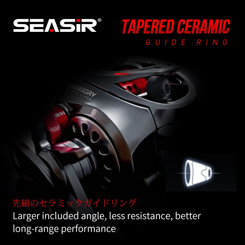 Seair Guồng Quay Cần Câu Cá Hai Mặt Bằng Sợi carbon Siêu Nhẹ 146g 11 + 1bb 7.3: 1