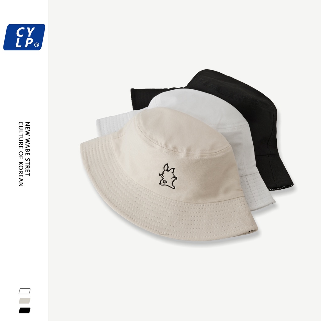 Mũ Tai Bèo Hai Mặt Thêu Hình Thỏ Dễ Thương Phong Cách Hàn Quốc Thời Trang Xuân Hè Cho Cặp Đôi