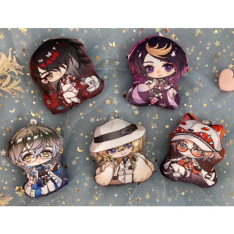 Vtuber Luxiem Plush Toy Móc Khóa Nhồi Bông Hình Nhân Vật Luca Kaneshiro Mysta Rias / Kuzuha / Vox Akuma / ShuYamino / Ike Eveland