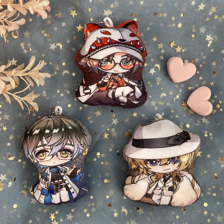 Vtuber Luxiem Plush Toy Móc Khóa Nhồi Bông Hình Nhân Vật Luca Kaneshiro Mysta Rias / Kuzuha / Vox Akuma / ShuYamino / Ike Eveland