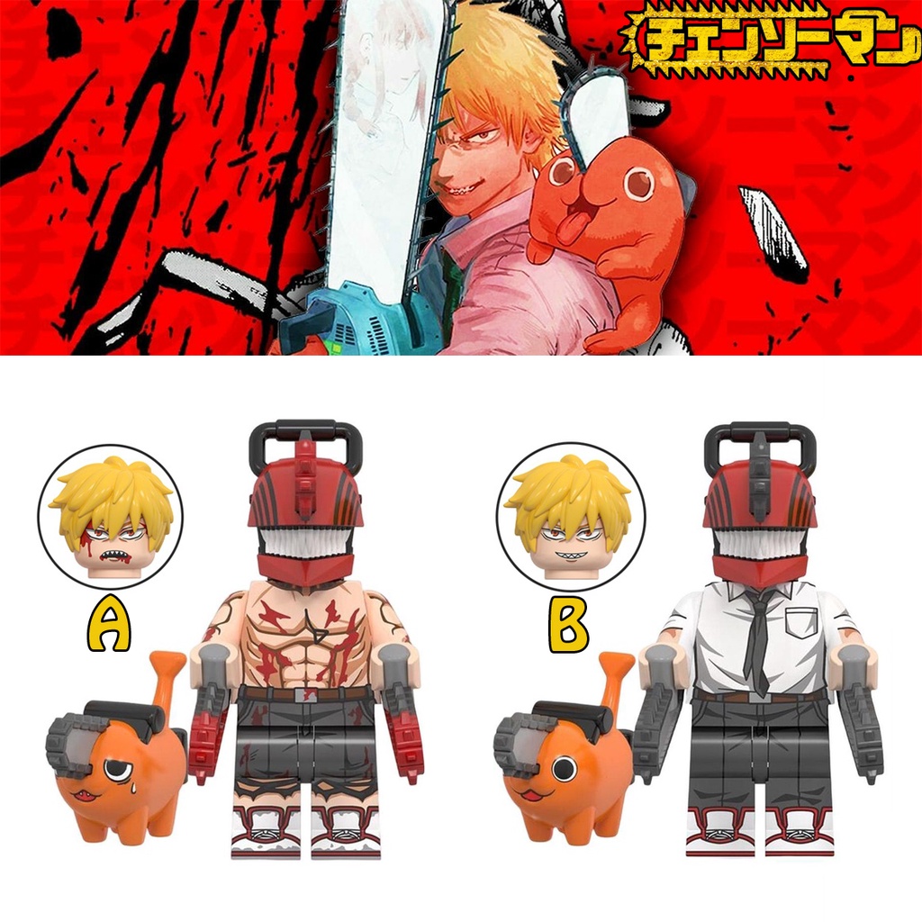 Đồ Chơi Lắp Ráp Nhân Vật Anime Chainsaw man Danji POCHITA Brick aiaid